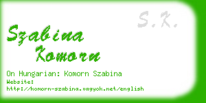 szabina komorn business card